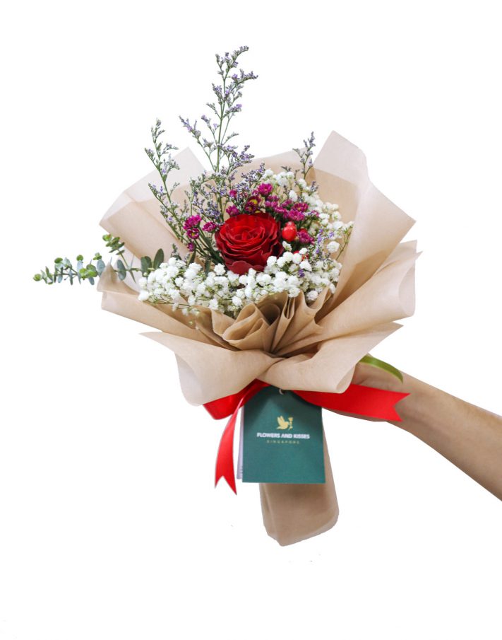 Single Stalk Rose Same Day Delivery Singapore Flowers and Kisses