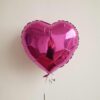 Metallic Heart Foil Helium Balloon Pink Heart Hellium foil balloon