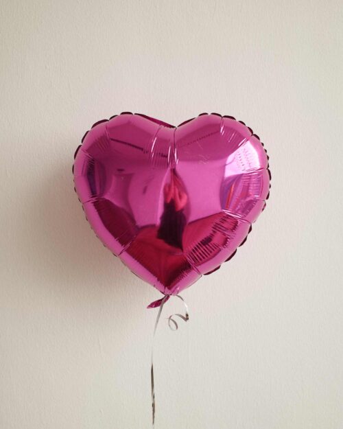 Pink Heart Hellium foil balloon