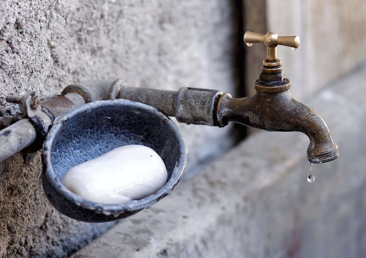 soap and water