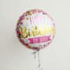 Happy Birthday White Foil Helium Balloon Happy Birthday Balloon white pokka dot