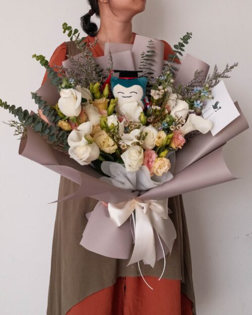 premium snorlax graduation bouquet front 1