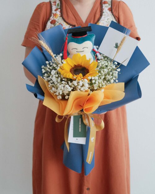 snorlax graduation bouquet blue