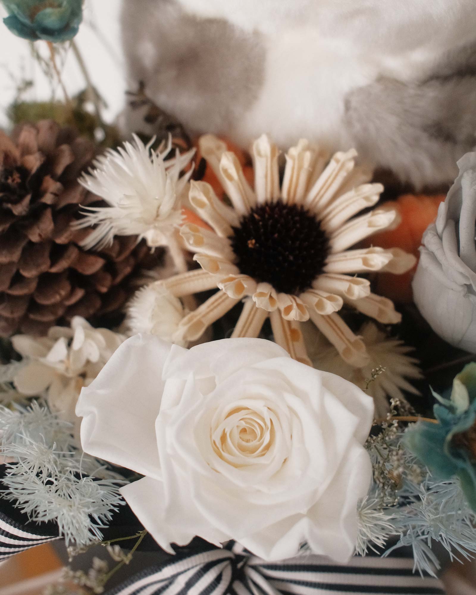Snowball (Dried & Preserved Rose) Snowball zoom 2