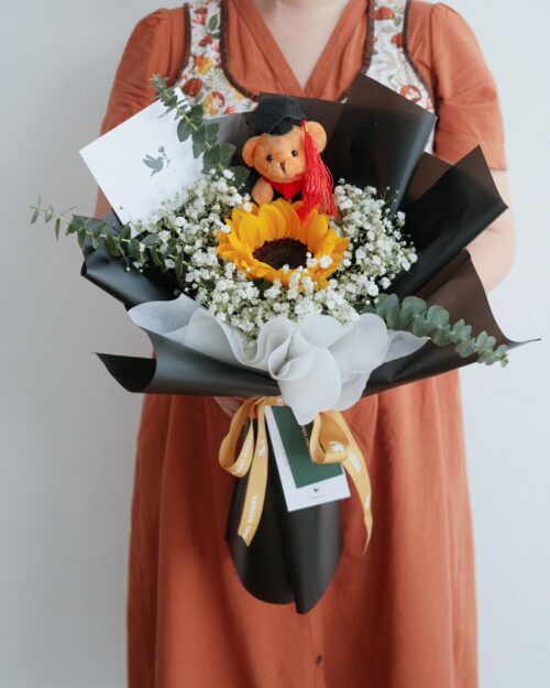 jolly brown bear black wrap
