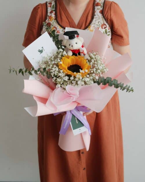 Jolly jolly white bear pink wrap