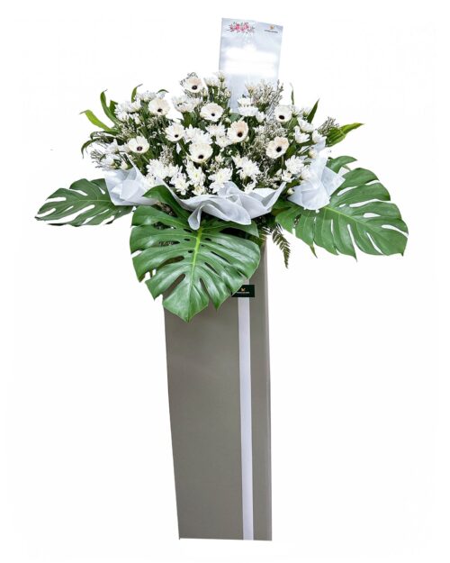 peace condolence flower stand
