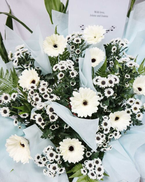 Alternative view of Eternal Bliss Condolence Flower Stand