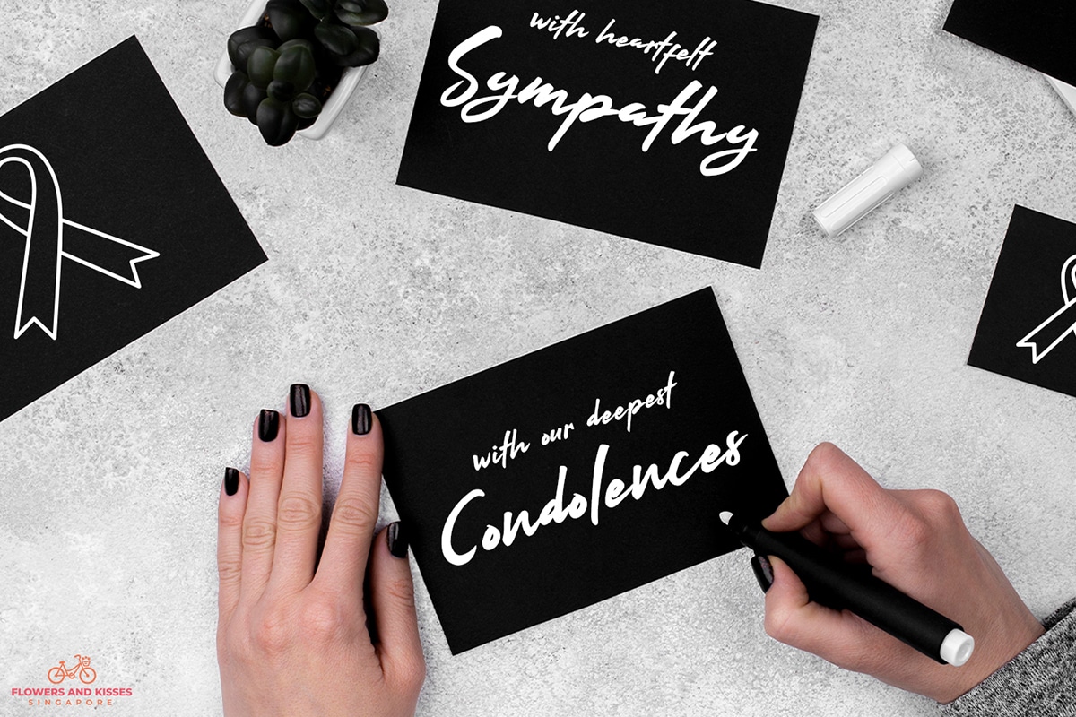 What To Write On A Condolence Wreath? Condolences Message Card Singapore
