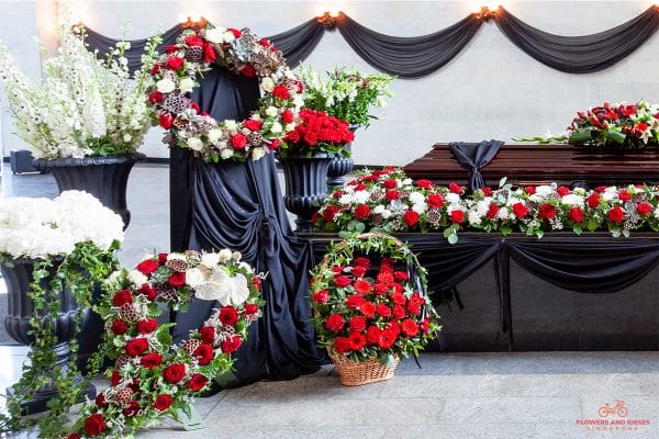 Condolences Wreath Flower Arrangement Singapore