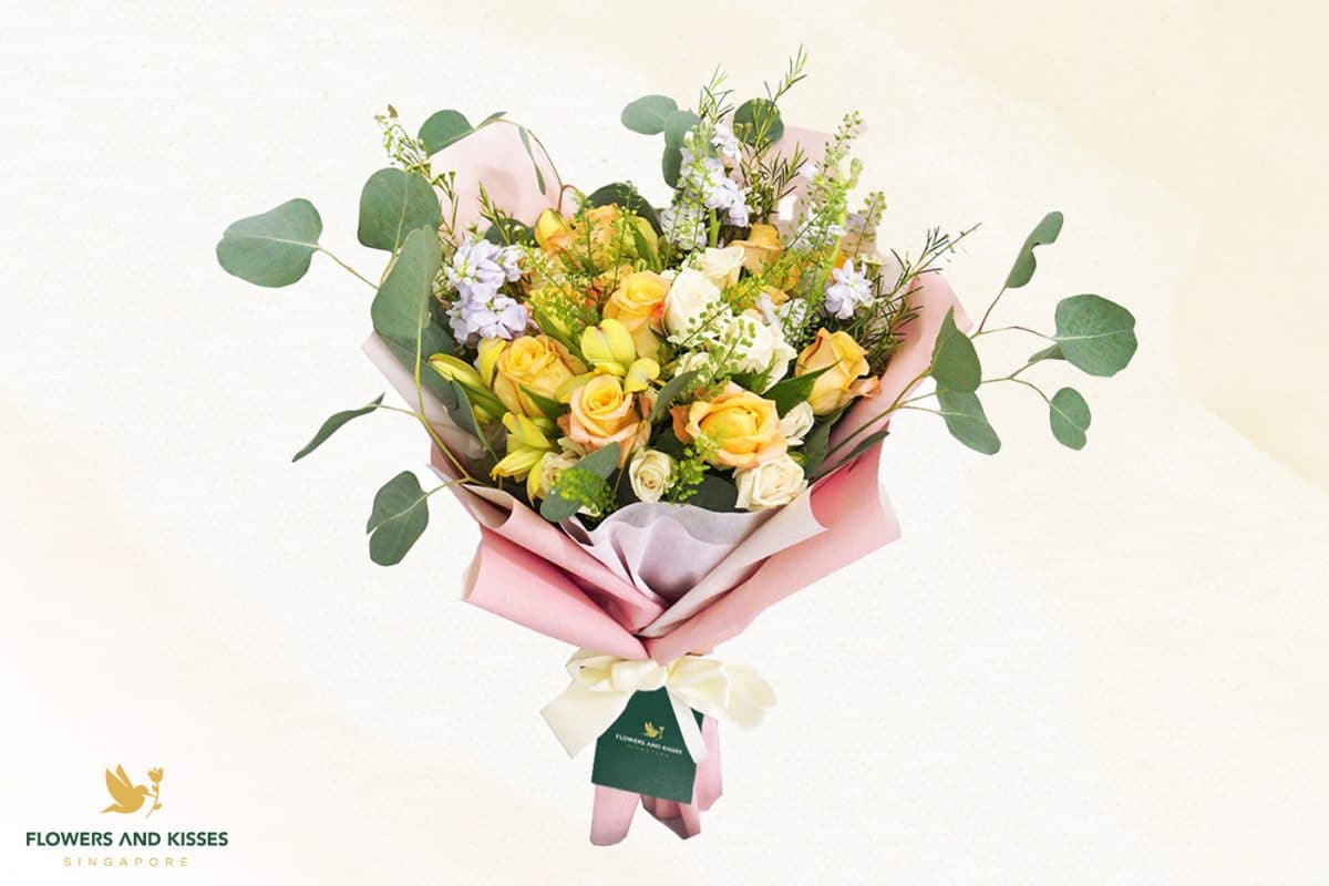 What Flowers Are Best For "Get Well Soon"? Flowers and kisses rose bouquet in Singapore