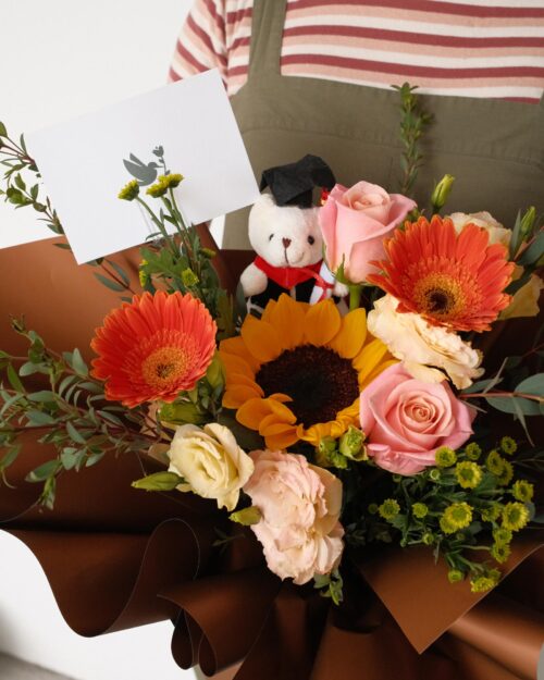 graduation marigold white bear zoom 1