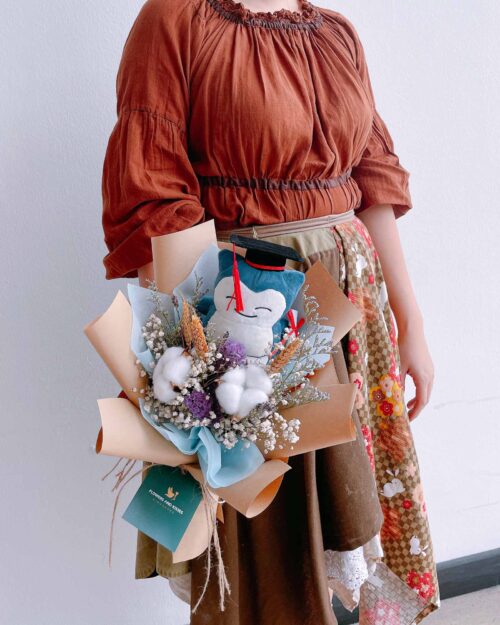 Snorlax Graduation Cotton Flower Snorlax Graduation Cotton Flower