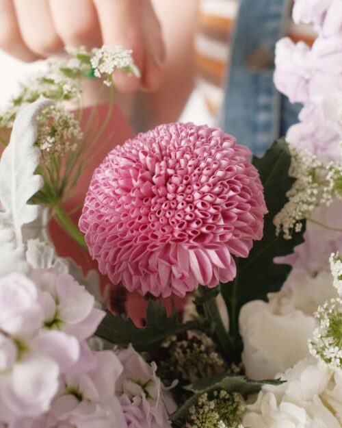 Taro milk pompom
