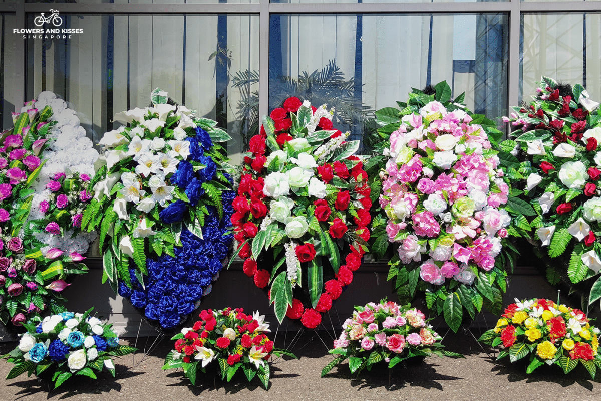 Choosing The Right Flowers For A Funeral condolence flower stand