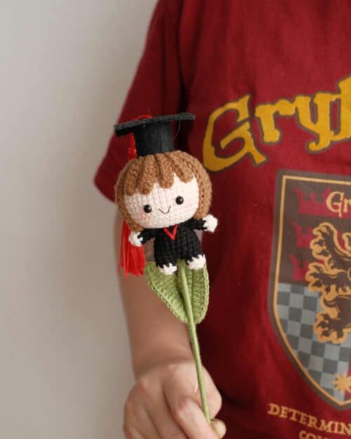 Graduation Crochet Dolls Ginny short heart girl crochet doll