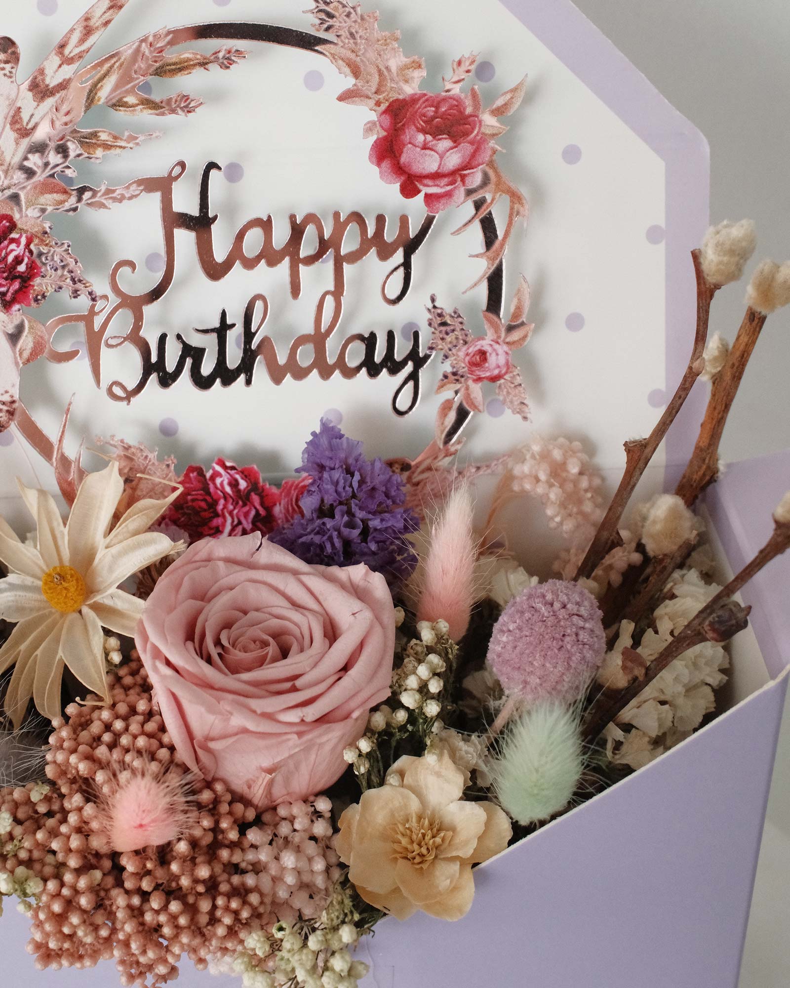 Birthday Wish (Dried & Preserved flowers) Birthday wish 12