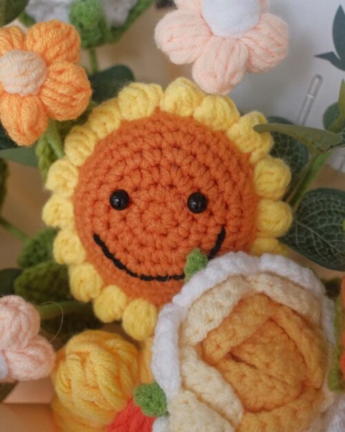 Stitch smiley sunflower
