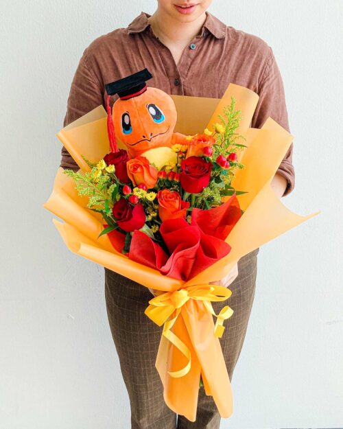 Graduation Charmander 2 bouquet