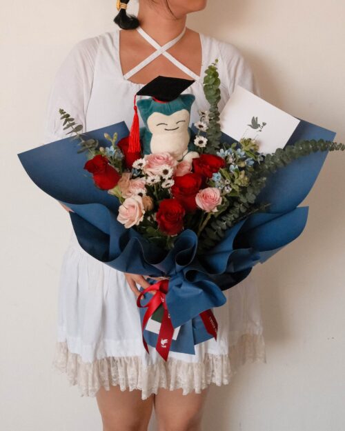 graduation snorlax blue star front 1