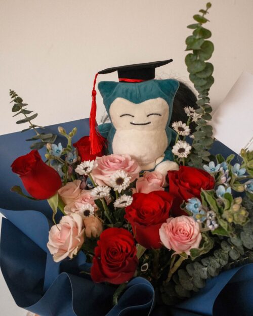 graduation snorlax blue star front 2